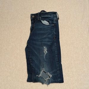 Mens AE dark wash skinny jeans